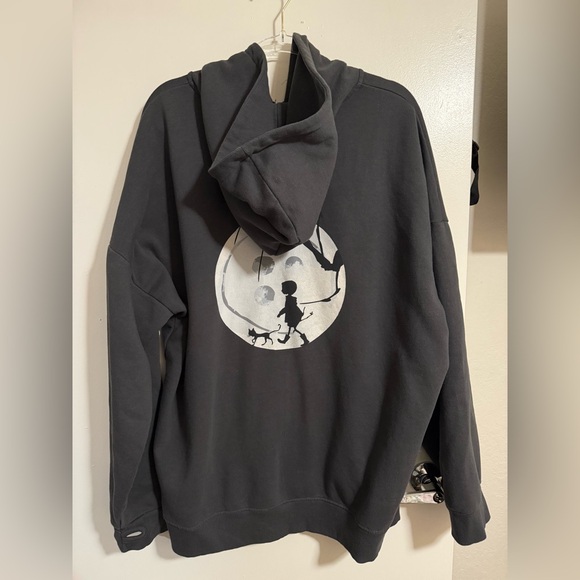 Hot Topic Coraline Patch Girls Oversized Hoodie Size 2X Pockets Full Zip - Picture 9 of 12